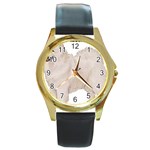 dog29 Round Gold Metal Watch