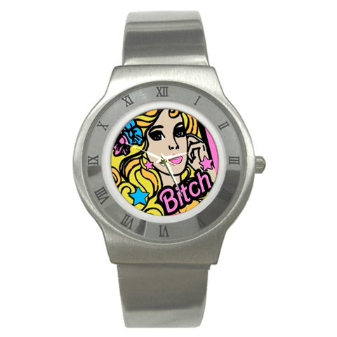babrbieflowers bitch6watch Stainless Steel Watch from UrbanLoad.com Front