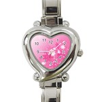 Valentines Flowers Heart Italian Charm Watch