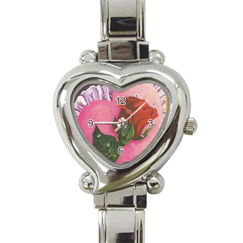 Be My Valentine Heart Italian Charm Watch from UrbanLoad.com Front