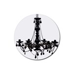 chandelier1500 Rubber Round Coaster (4 pack)