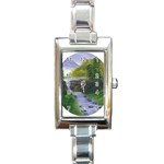 Painting 5 Rectangular Italian Charm Watch