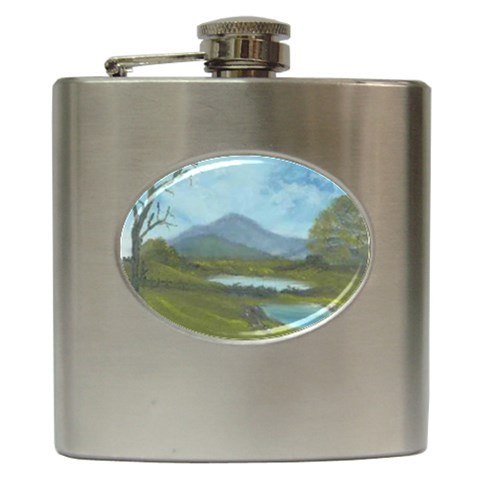 Painting 7 Hip Flask (6 oz) from UrbanLoad.com Front