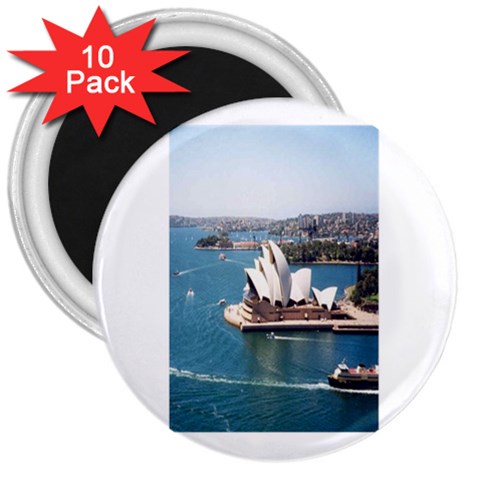 Australia 3  Magnet (10 pack) from UrbanLoad.com Front