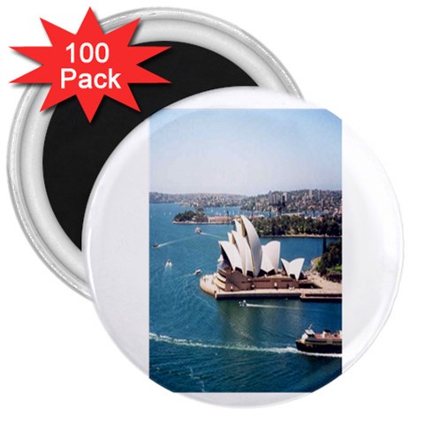 Australia 3  Magnet (100 pack) from UrbanLoad.com Front