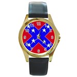 rebel Round Gold Metal Watch