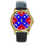 rebel Round Gold Metal Watch