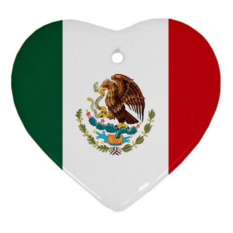 Flag_of_Mexico Ornament (Heart) from UrbanLoad.com Front