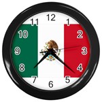 Flag_of_Mexico Wall Clock (Black)