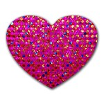 Polka Dot Sparkley Jewels 1 Heart Mousepads