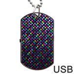 Polka Dot Sparkley Jewels 2 Dog Tag USB Flash (Two Sides) 