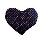 Polka Dot Sparkley Jewels 2 Standard 16  Premium Heart Shape Cushions
