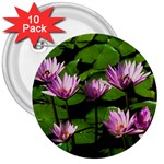Water lilies 3  Button (10 pack)