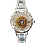 White Snake - QUALITY ROUND ITALIAN CHARM BRACELET WATCH