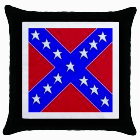 rebel Throw Pillow Case (Black) from UrbanLoad.com Front