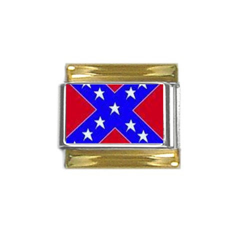 rebel Gold Trim Italian Charm (9mm) from UrbanLoad.com Front