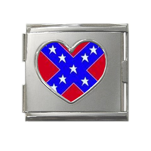 rebel Mega Link Heart Italian Charm (18mm) from UrbanLoad.com Front