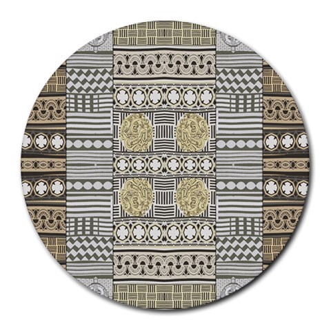 Tribal from UrbanLoad.com 8 x8  Round Mousepad - 1