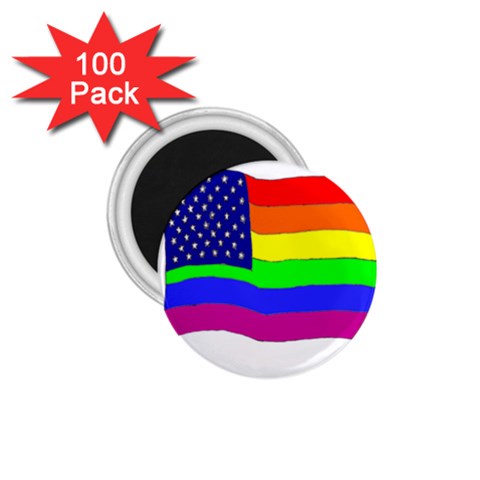 gay flag 1.75  Magnet (100 pack)  from UrbanLoad.com Front