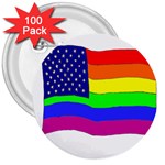 gay flag 3  Button (100 pack)