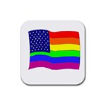 gay flag Rubber Coaster (Square)