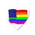 gay flag Magnet (Heart)