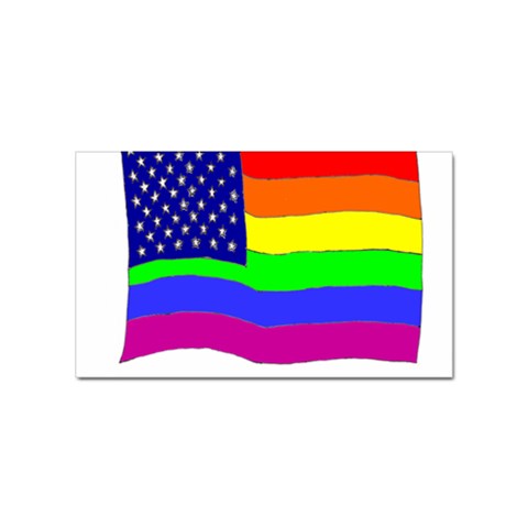 gay flag Sticker Rectangular (100 pack) from UrbanLoad.com Front