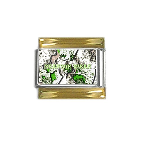 radiocative Gold Trim Italian Charm (9mm) from UrbanLoad.com Front