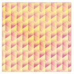 Geometric Pink & Yellow  Large Satin Scarf (Square)