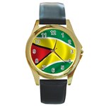 Guyana Round Gold Metal Watch