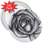 roze 3  Button (100 pack)