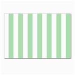 Vertical Stripes - White and Celadon Green Postcard 4 x 6  (Pkg of 10)