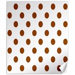 Polka Dots - Brown on White Canvas 20  x 24 