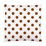 Polka Dots - Brown on White Standard Cushion Case (One Side)