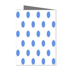 Polka Dots - Cornflower Blue on White Mini Greeting Cards (Pkg of 8)