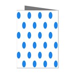 Polka Dots - Dodger Blue on White Mini Greeting Cards (Pkg of 8)
