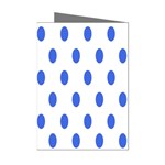 Polka Dots - Royal Blue on White Mini Greeting Cards (Pkg of 8)