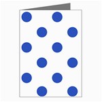 Polka Dots - Cerulean Blue on White Greeting Card
