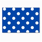 Polka Dots - White on Cobalt Blue Postcard 4 x 6  (Pkg of 10)