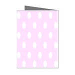 Polka Dots - White on Pale Thistle Violet Mini Greeting Cards (Pkg of 8)