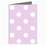 Polka Dots - White on Thistle Violet Greeting Card