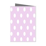 Polka Dots - White on Thistle Violet Mini Greeting Cards (Pkg of 8)