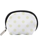 Polka Dots - Beige on White Accessory Pouch (Small)
