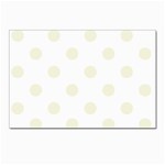 Polka Dots - Beige on White Postcard 4 x 6  (Pkg of 10)