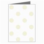 Polka Dots - Beige on White Greeting Card