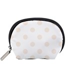 Polka Dots - Linen on White Accessory Pouch (Small)