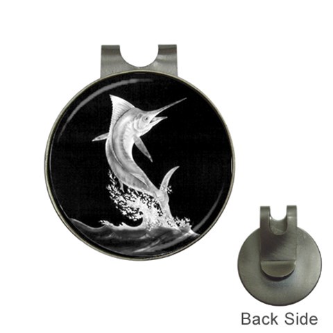Black Marlin D21 Golf Ball Marker Hat Clip from UrbanLoad.com Front