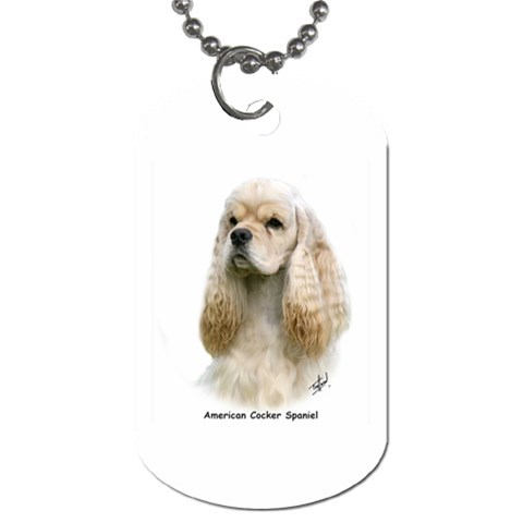 American Cocker Spaniel Dog Tag (One Side) from UrbanLoad.com Front