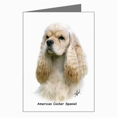 American Cocker Spaniel Greeting Card from UrbanLoad.com Left