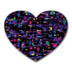 Purple galaxy Heart Mousepads